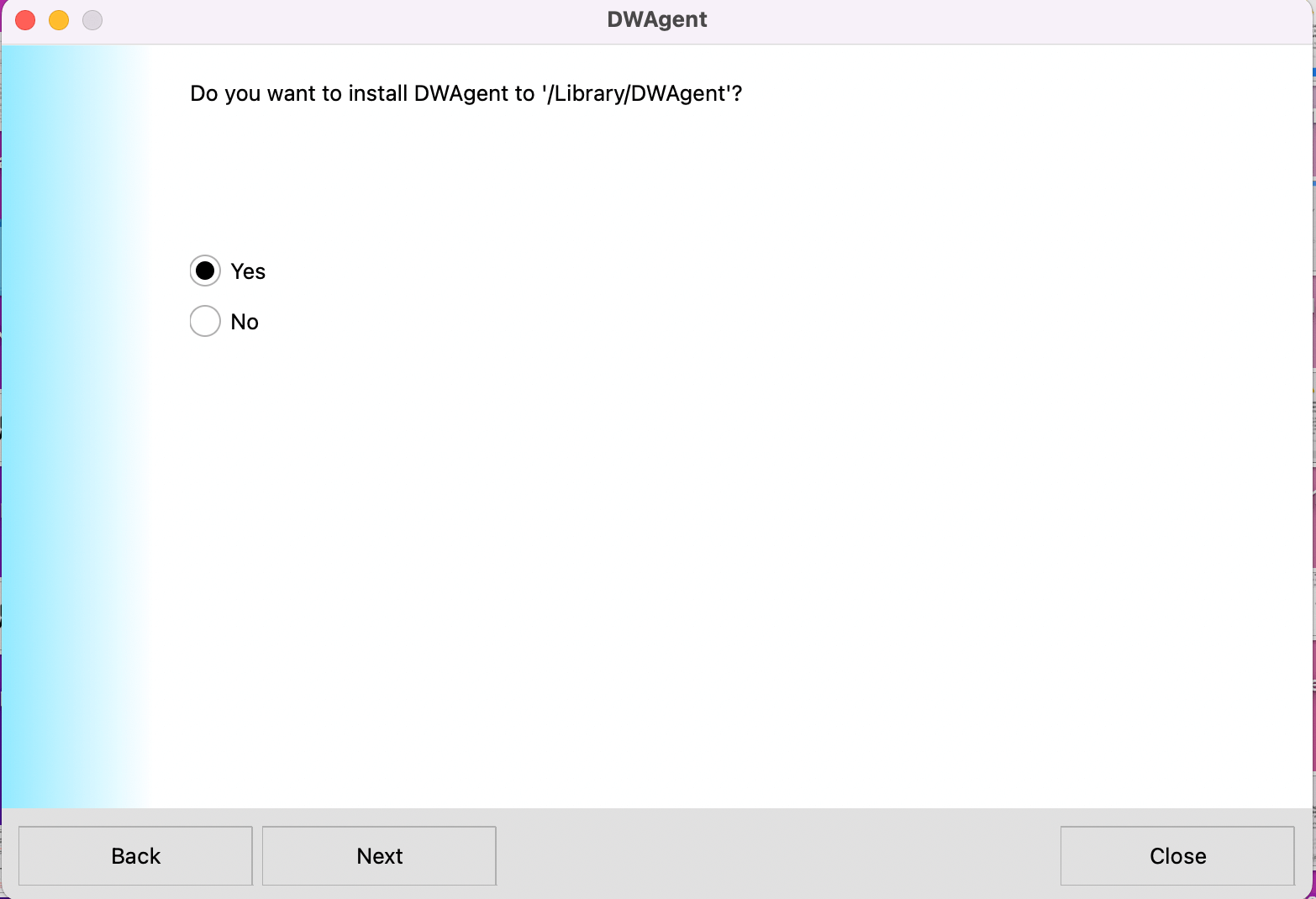 Install Confirmation