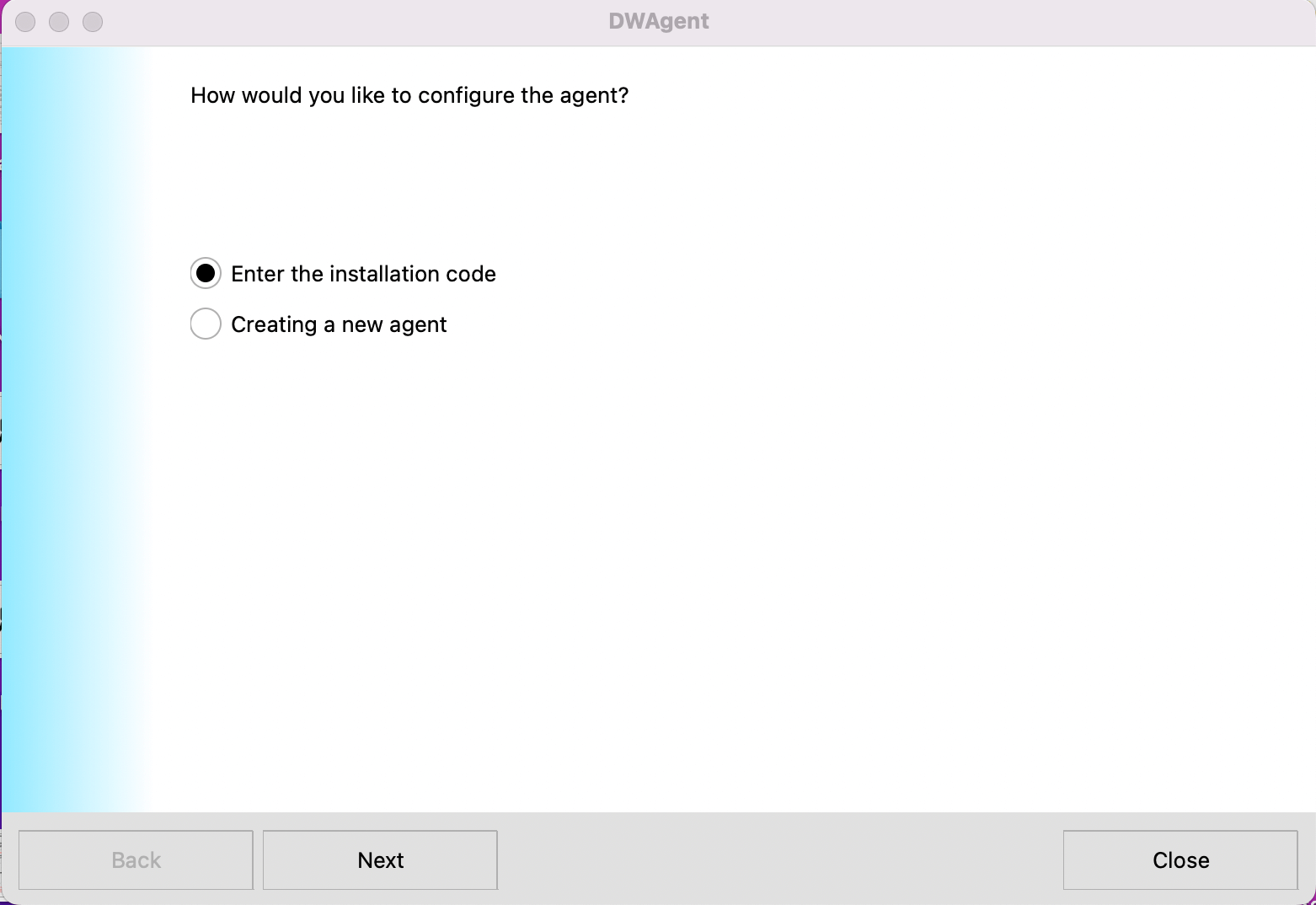 Enter Installation Code
